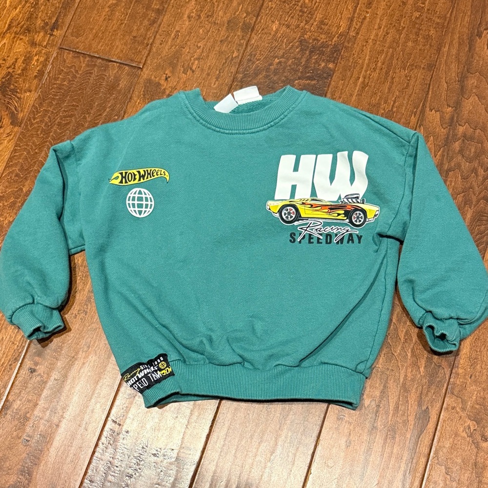 Zara Teal HW Racing Sweatshirt